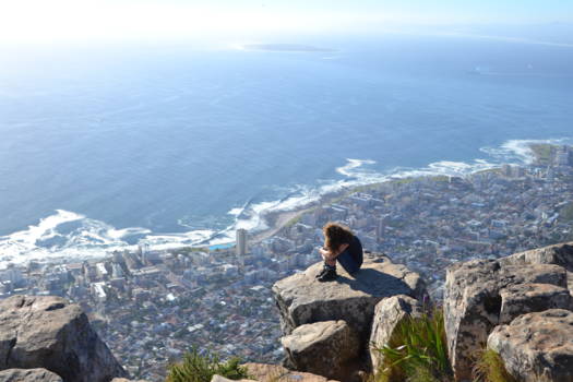 Kaapstad - Lion's Head - uitzicht op Kaapstad en Robbeneiland