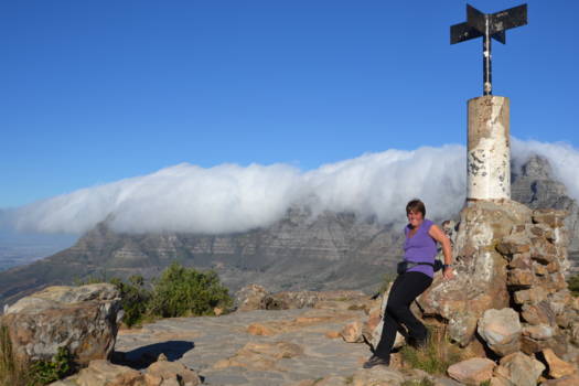 Kaapstad - Lion's Head - uitzicht op de Tafelberg