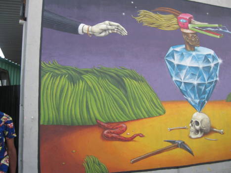 Soweto - graffiti schildering op muur