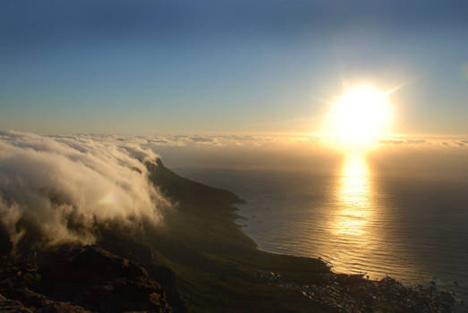 Tafelberg - sunset at Capetown tafelberg