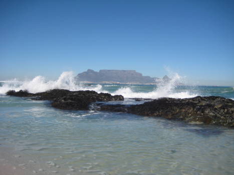 Kaapstad - Tafelberg van Blouwberg strand