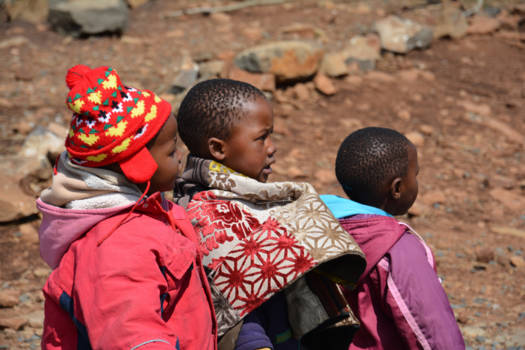 Lesotho - Schoolkinderen in Lesotho