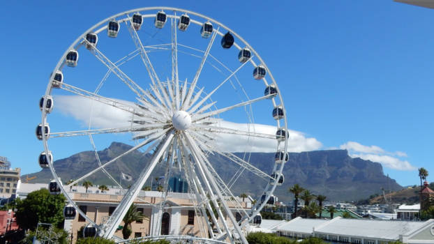 Victoria & Albert Waterfront - Tafelberg met waterfront Kaapstad