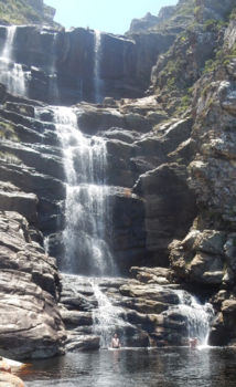 Tsitsikamma National Park - Een welkome afkoeling na de Ottertrail wandeling in het Tsitsikamma nationalpark.