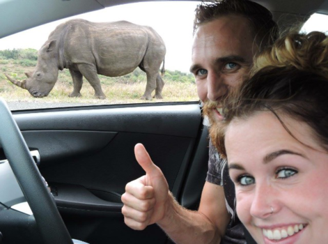 Cape Vidal - So close with the Rhino