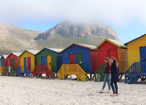 Kaapstad - De kleurrijke strandhuisjes (Muizenberg).