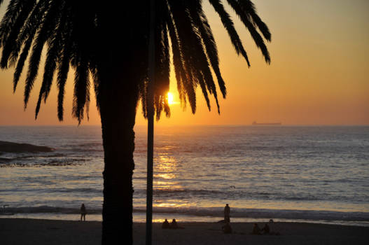 Kaapstad - Zonsondergang Camps Bay, Kaapstad