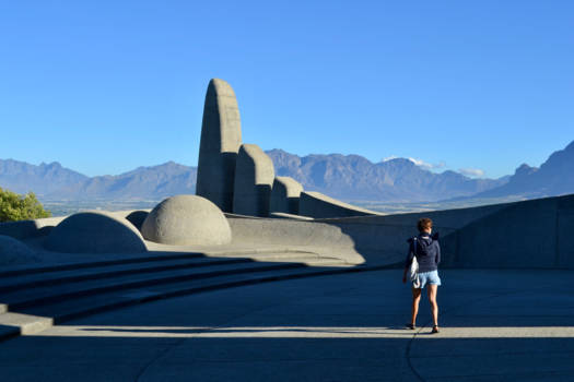 West-Kaap - Taalmonument Paarl met late zon