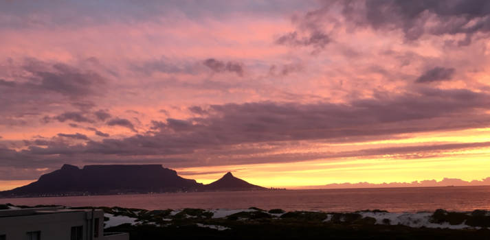Kaapstad - Our view of Table Mountain
