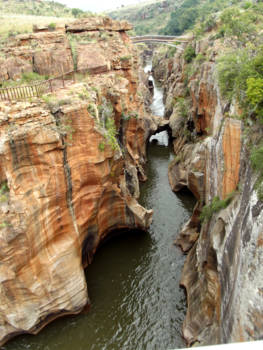 Rondreis van Johannesburg naar Kaapstad - De prachtige Bourkes Luck Potholes, Blyde River Canyon.