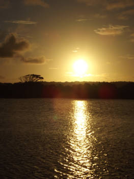 Rondreis van Johannesburg naar Kaapstad - Prachtige zonsondergang bij Lake St. Lucia.