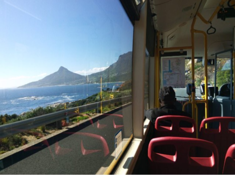 Kaapstad - Uitzicht vanuit de bus