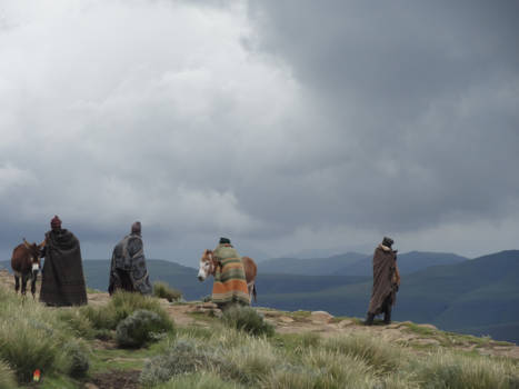 Lesotho - Onweer op komst boven Sani Pass