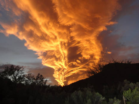 Oost-Kaap - geen brand maar een hele mooie luchtfoto gemaakt in het plaatsje De Rust