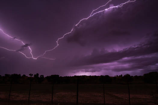 Kgalagadi Transfrontier Park - Thunderweather above Mata Mata, Kgalagadi