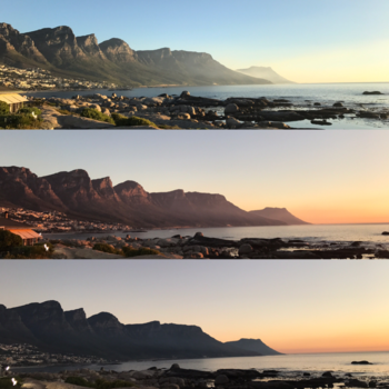 Kaapstad - Zonsondergang Tafelberg