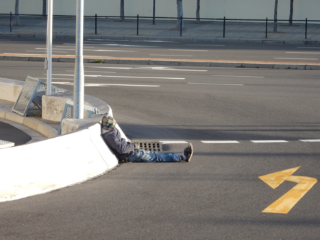 Rondreis van Johannesburg naar Kaapstad - Middagdutje op de openbare weg