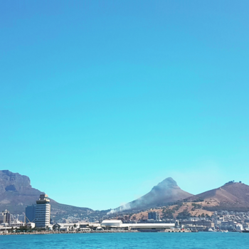 Kaapstad - Boat tour, with the Lion's head and Table mountain