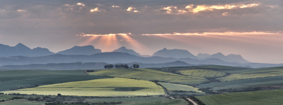 Rondreis van Johannesburg naar Kaapstad - Opkomende zon in Heidelberg, Zuid-Afrika