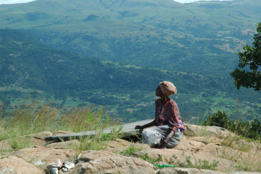 Rondreis van Johannesburg naar Kaapstad - Afrikaanse schone geniet van uitzicht