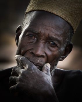 Kaapstad - dorpschef in afgelegen dorp in Togo