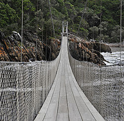 Tsitsikamma National Park - De hangbruggen bij Stormsriver Mouth