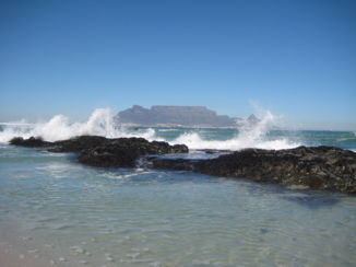 Kaapstad - Tafelberg van Blouwberg strand