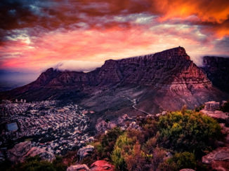 Zuid-Afrika - Zonsondergang tafelberg