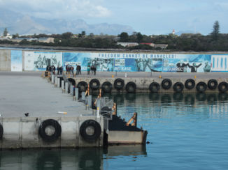 Zuid-Afrika - aankomst met de boot bij Robbeneiland. indrukwekkend.