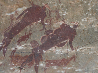 Zuid-Afrika - Grottekeningen in Drakensbergen